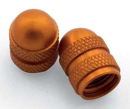 ORANGE VALVE STEM CAPS (2 PK)