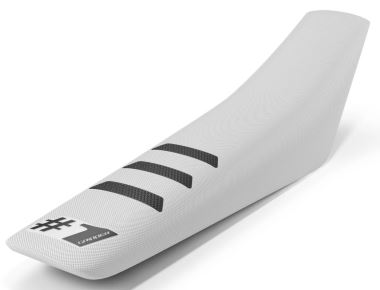 ONEGRIPPER Potah sedla LIGHT RIB bílá-černá
