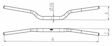 KTM HANDLEBAR D=28 MM SX/EXC OR. (1)