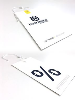 HUSQVARNA CLOTHING HANGTAG SALES
