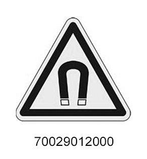 SIGN ''WARNING MAGNETIC FIELD ''