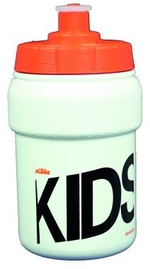 KTM BOTTLE KIDS &amp; HOLDER 300ML WHT/BLK