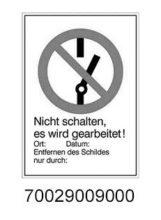 SIGN '' DO NOT SWITCH ''