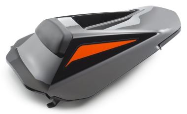 KTM PASSENGER SEAT COVER WITH STICKER, PAU KTM PASSENGER SEAT COVER WITH STICKER, PAU