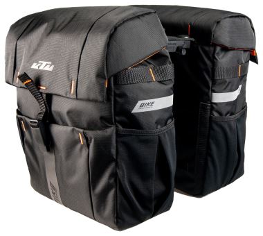 KTM SPORT CARRIER BAG DOUBLE RT BLK/OR KTM SPORT CARRIER BAG DOUBLE RT BLK/OR