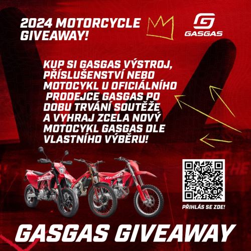 SOUTĚŽ "GASGAS MOTORCYCLE GIVEAWAY" O NOVÝ MOTOCYKL