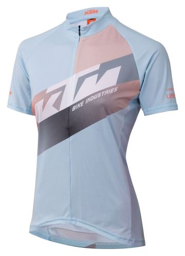 LADY LINE RACE JERSEY SHORTSLEEVE LIGHTBLUE / GREY / CORAL